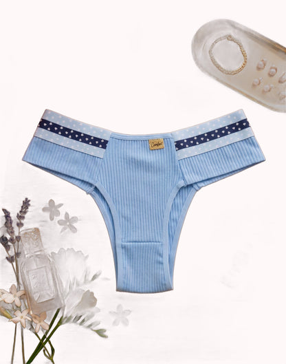 Calcinha Canelada com Elástico Estampado – Doce Malícia