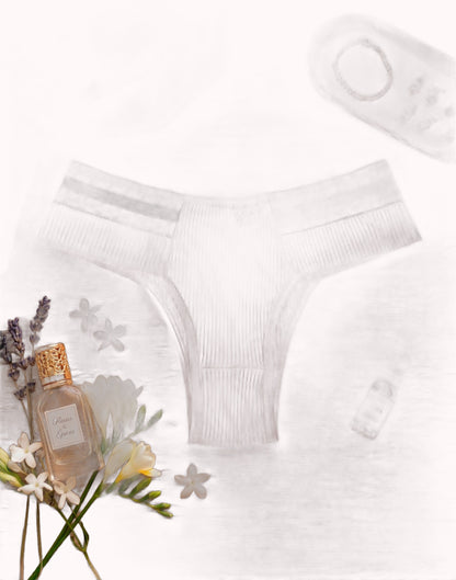 Calcinha Canelada com Elástico Estampado – Doce Malícia