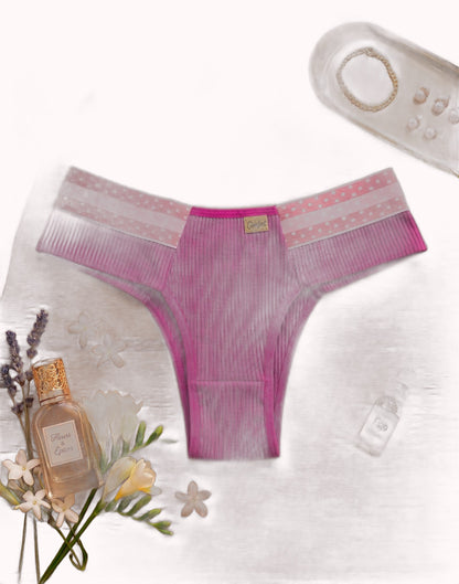 Calcinha Canelada com Elástico Estampado – Doce Malícia