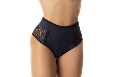 Calcinha Cintura Alta com Renda Lateral em Branco – Doce Malícia