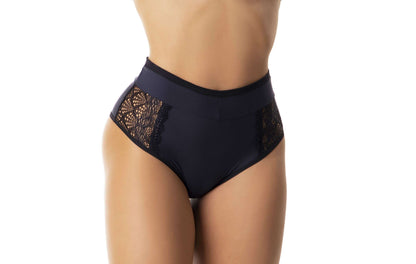 Calcinha Cintura Alta com Renda Lateral em Branco – Doce Malícia