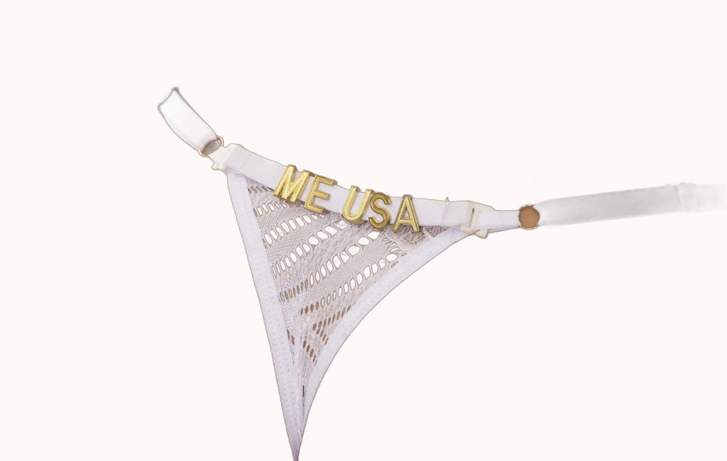 Calcinha com Regulagem e Frase Personalizável – Amara – Branco – Tamanho M – Doce Malícia