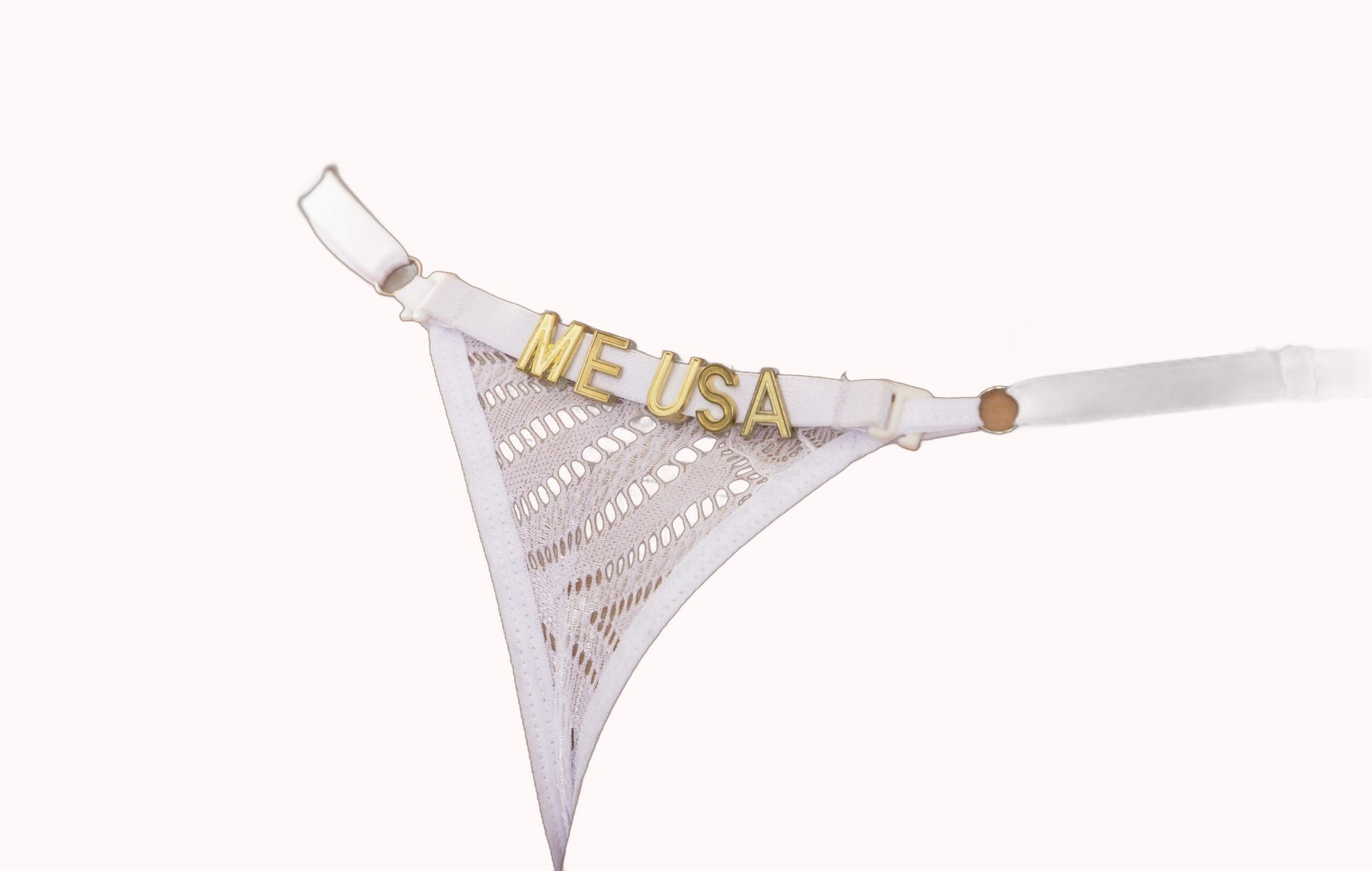 Calcinha com Regulagem e Frase Personalizável – Amara – Branco – Tamanho M – Doce Malícia