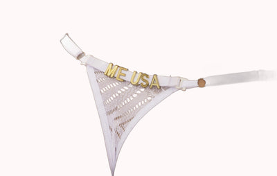 Calcinha com Regulagem e Frase Personalizável – Amara – Branco – Tamanho M – Doce Malícia