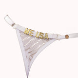 Calcinha com Regulagem e Frase Personalizável – Amara – Branco – Tamanho M – Doce Malícia