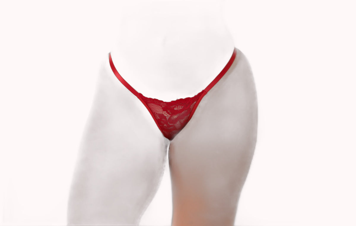 Calcinha com Regulagem e Frase Personalizável – Amara – Vermelha – Tamanho M – Doce Malícia