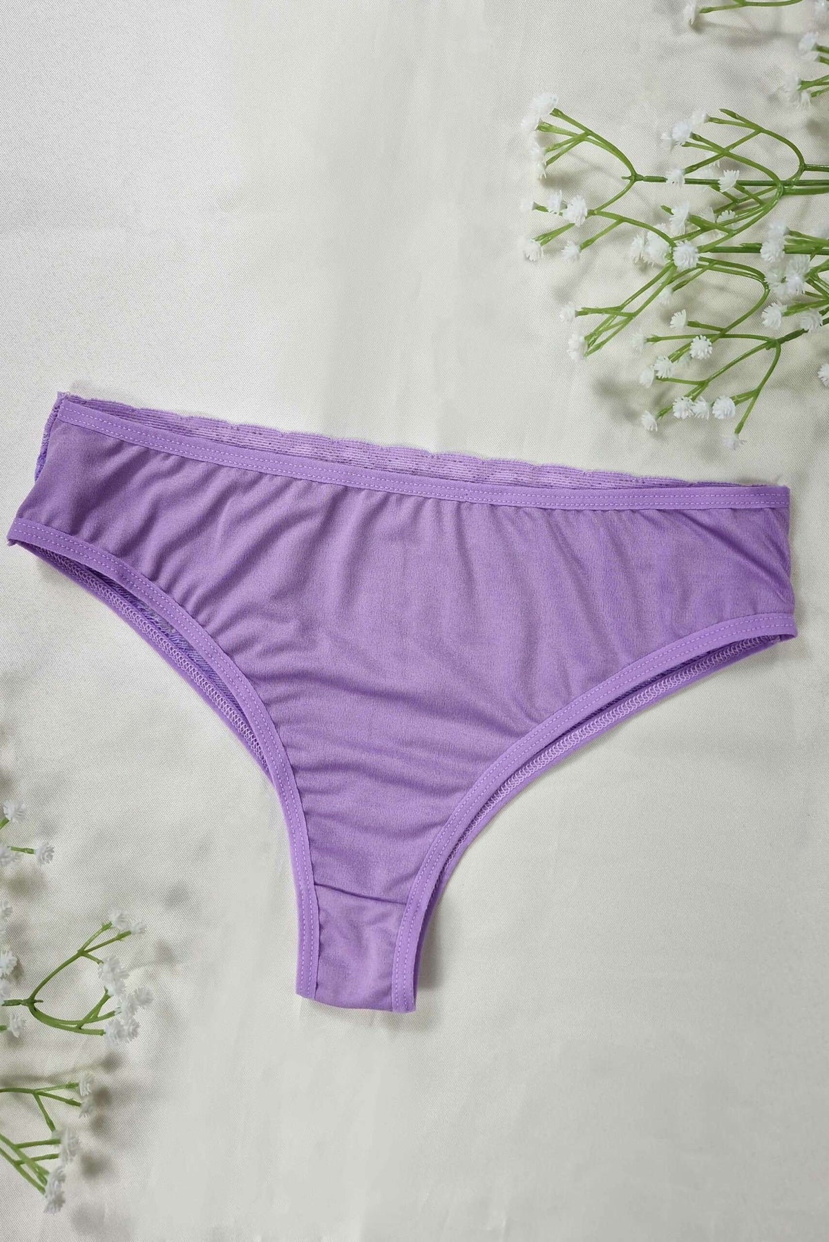 Calcinha Conforto de Microfibra e Renda em Branco – Doce Malícia
