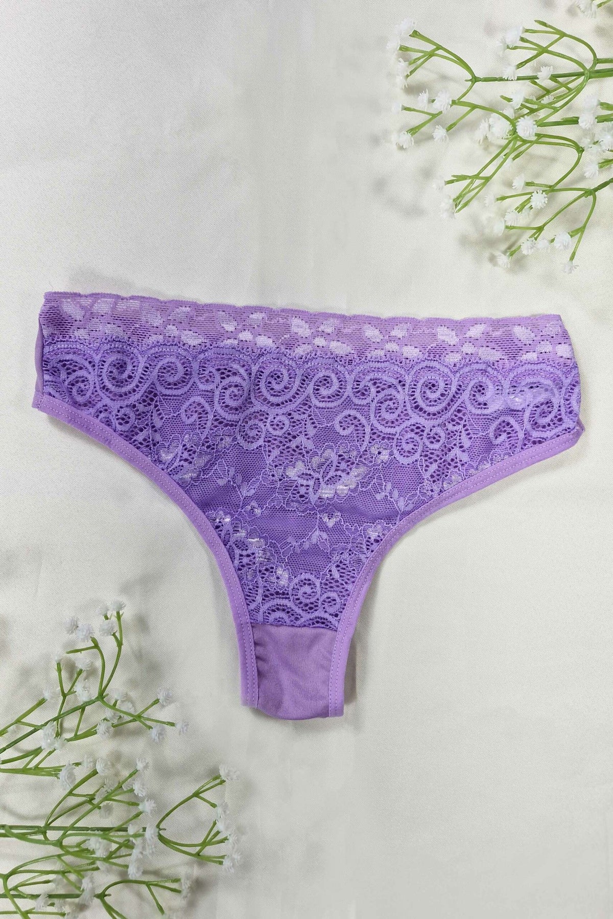 Calcinha Conforto de Microfibra e Renda em Branco – Doce Malícia