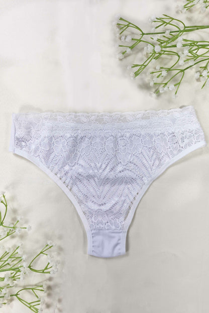 Calcinha Conforto de Microfibra e Renda em Branco – Doce Malícia