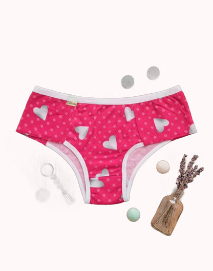 Calcinha Conforto em Suede Estampado