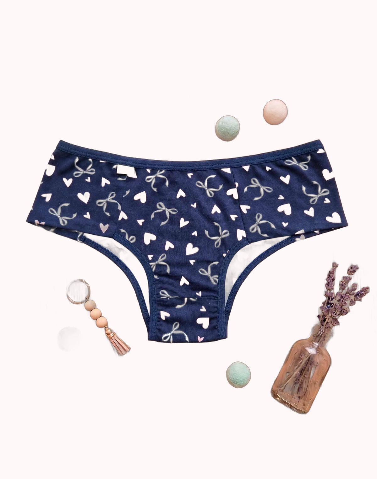 Calcinha Conforto em Suede Estampado