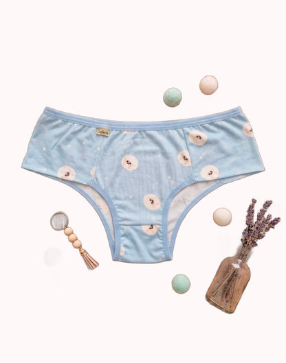 Calcinha Conforto em Suede Estampado