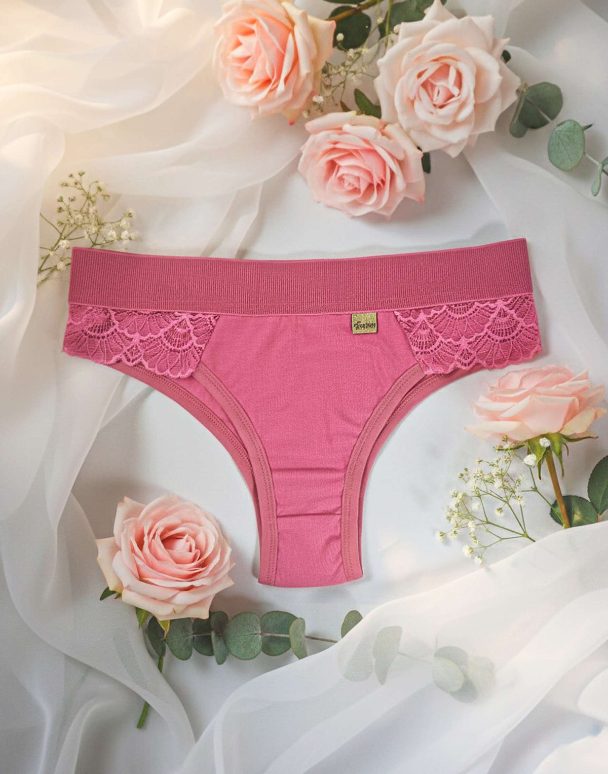 Calcinha de Algodão com Renda em Branco – Doce Malícia