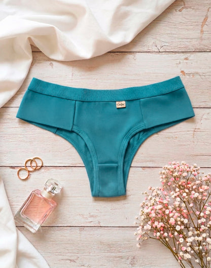 Calcinha de Algodão Conforto com Pala em azul-Marinho – Doce Malícia