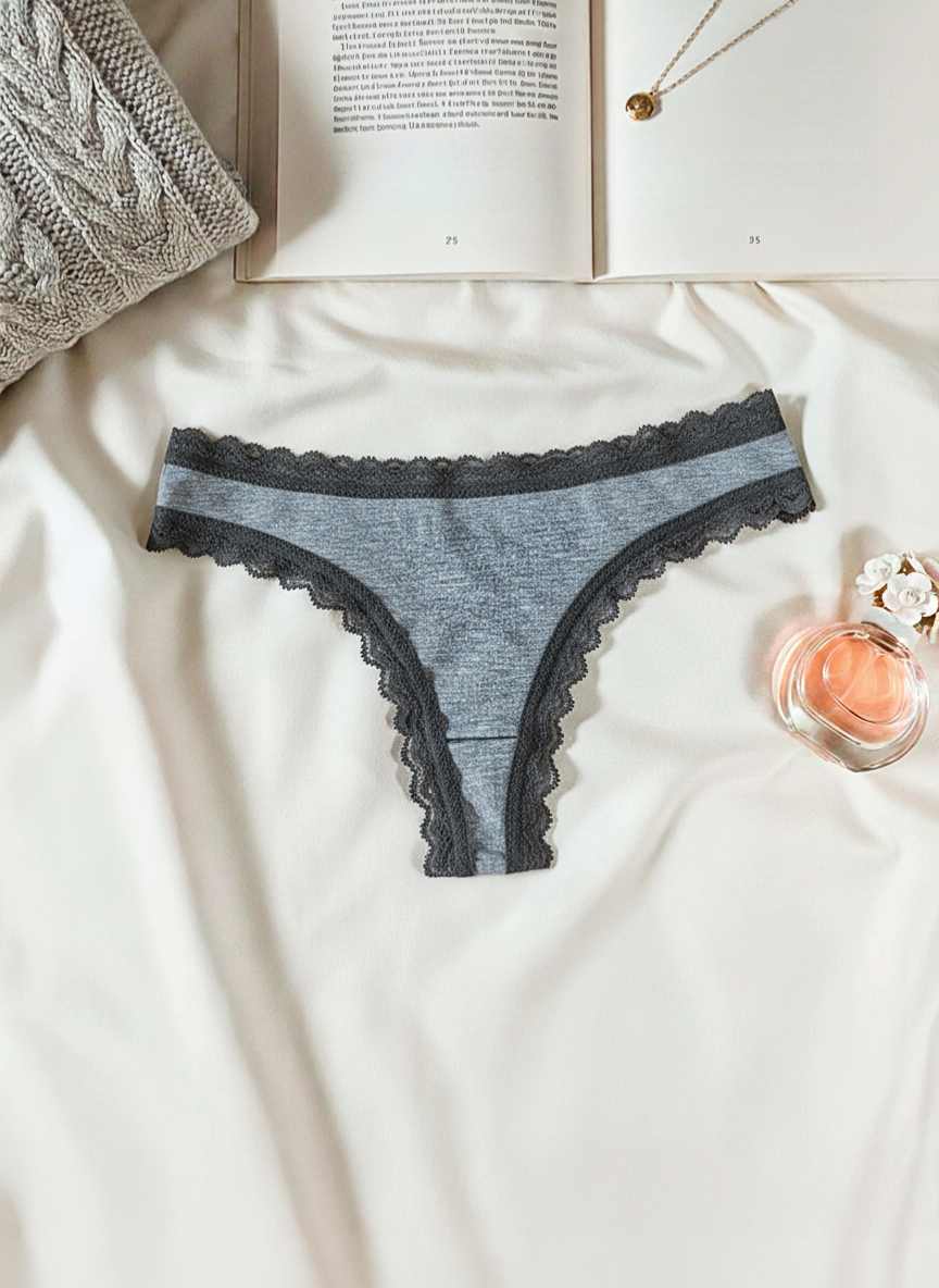 Calcinha de Algodão Conforto com Renda em amarelo – Doce Malícia