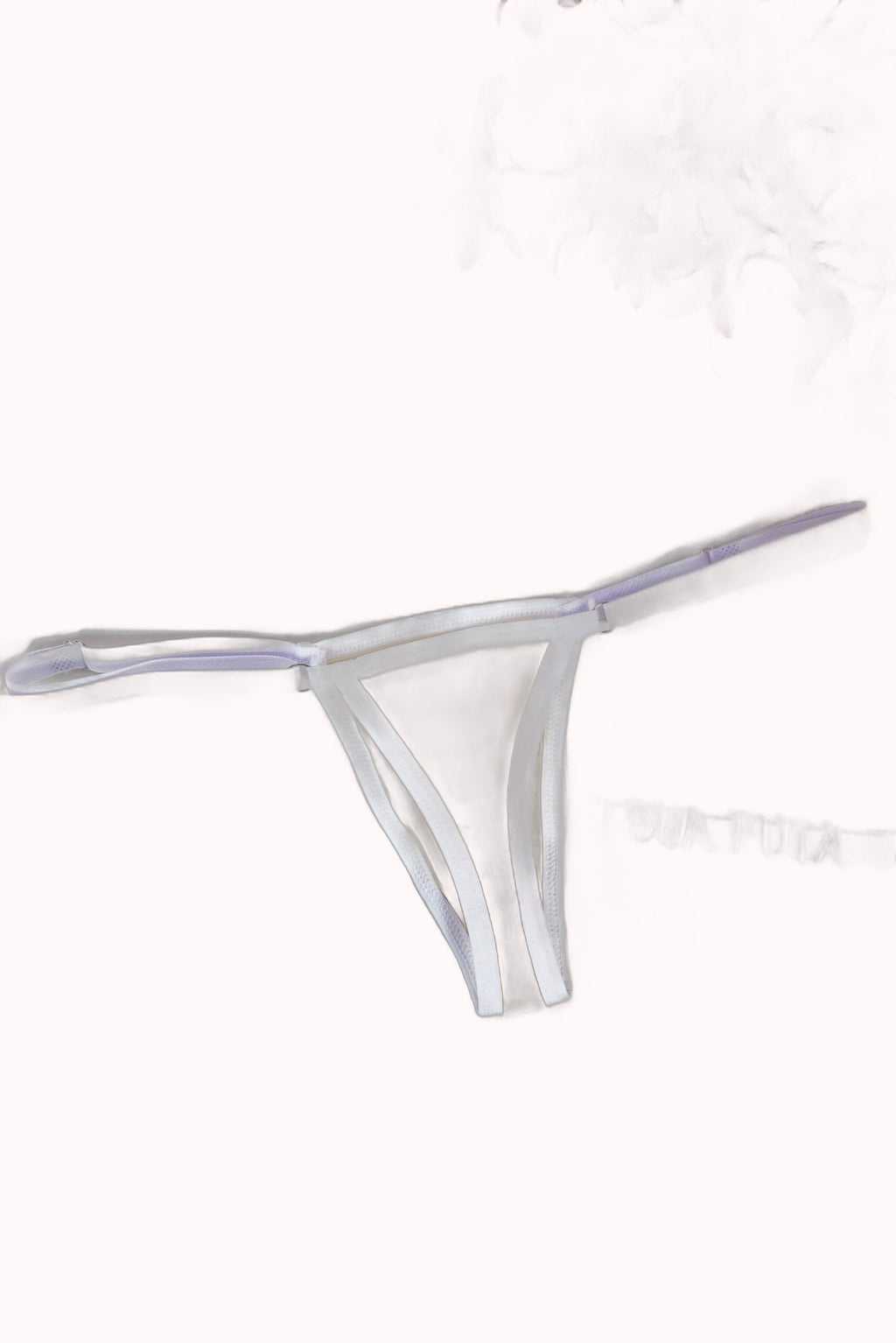 Calcinha de Tule com Regulagem e Frase Personalizável – Cibele – Branco – Tamanho M – Doce Malícia