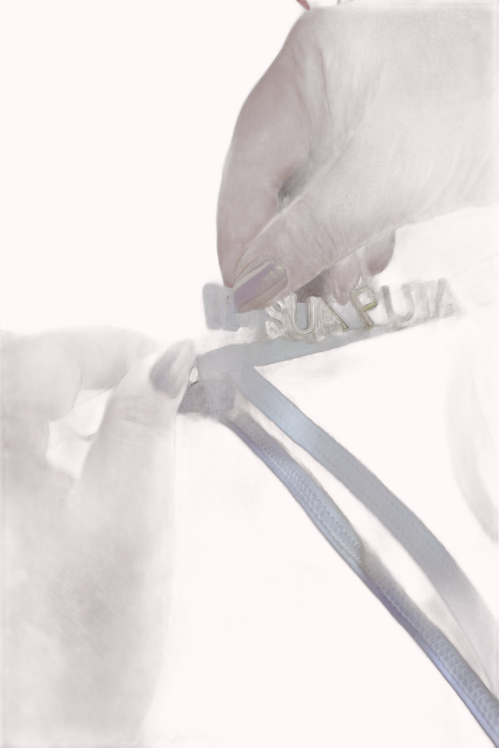 Calcinha de Tule com Regulagem e Frase Personalizável – Cibele – Branco – Tamanho M – Doce Malícia