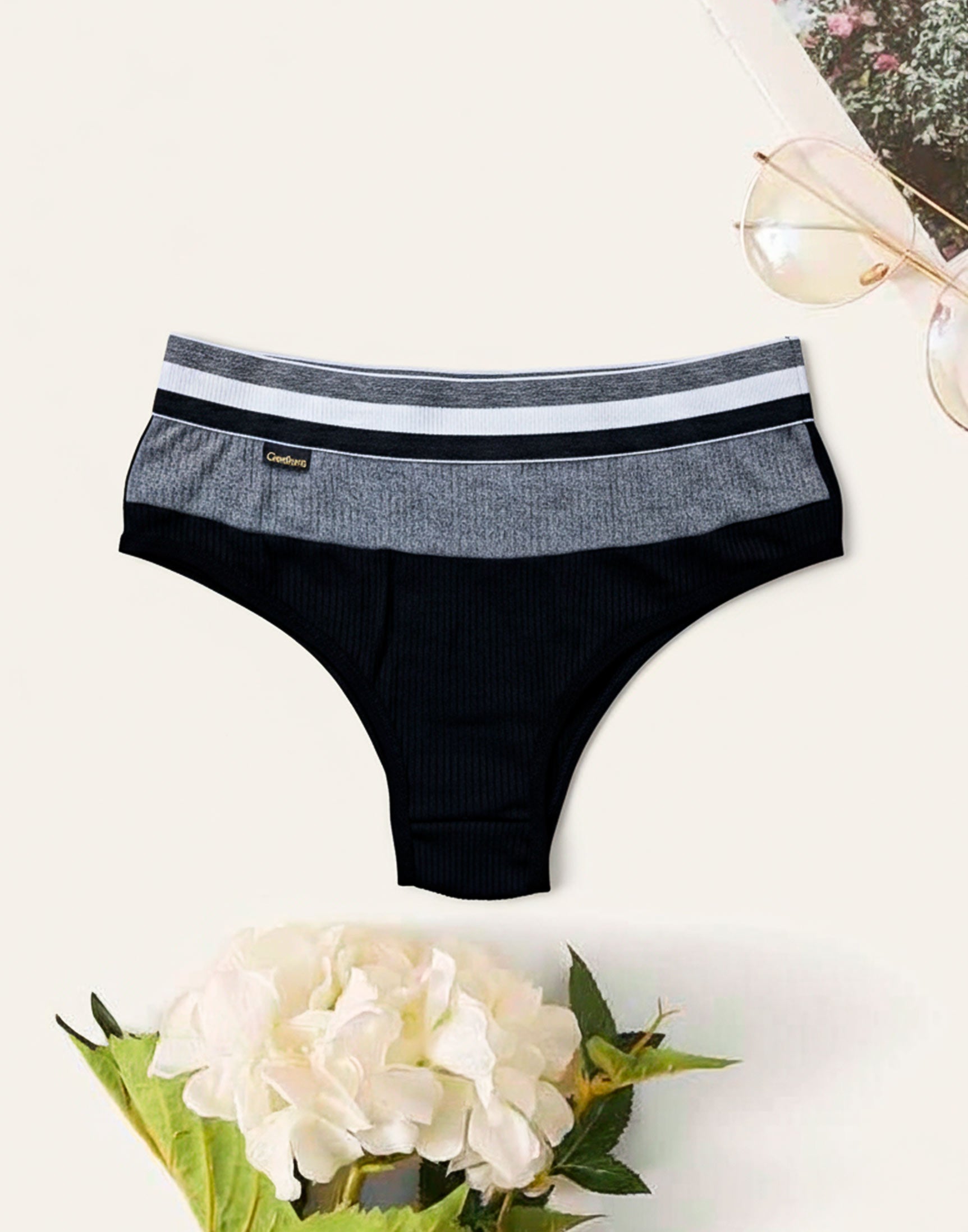 Calcinha em Suede Canelado com em azul-Marinho – Doce Malícia