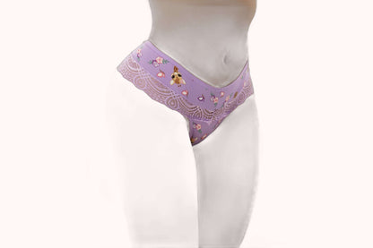 Calcinha em Suede Estampada com Renda – Doce Malícia