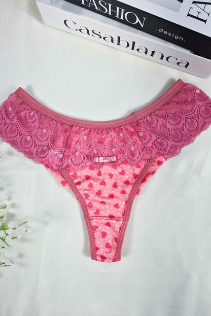 Calcinha Estampada com Renda Vazada em azul-Marinho – Doce Malícia