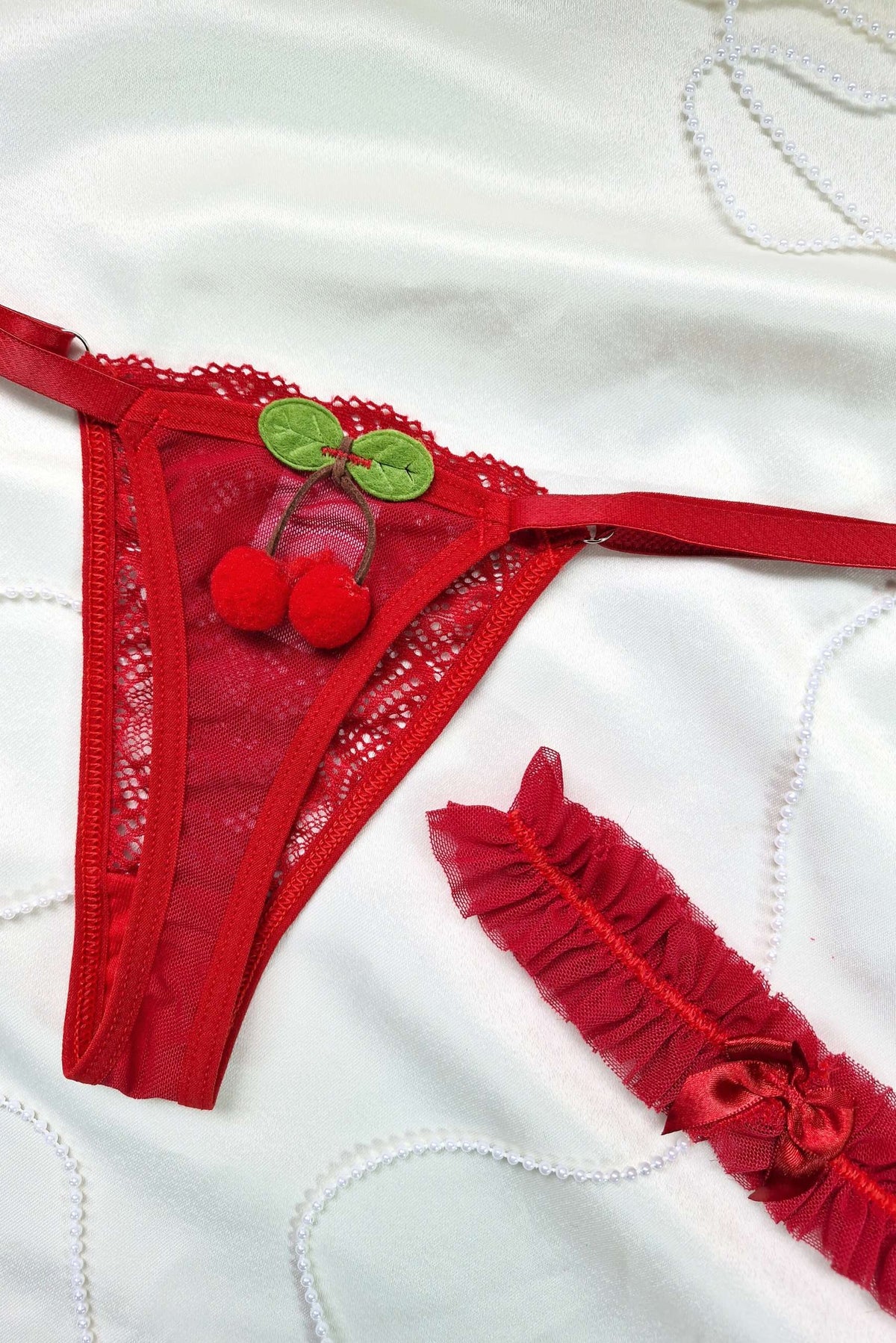 Calcinha Fio Dental de Tule em Branco – Doce Malícia