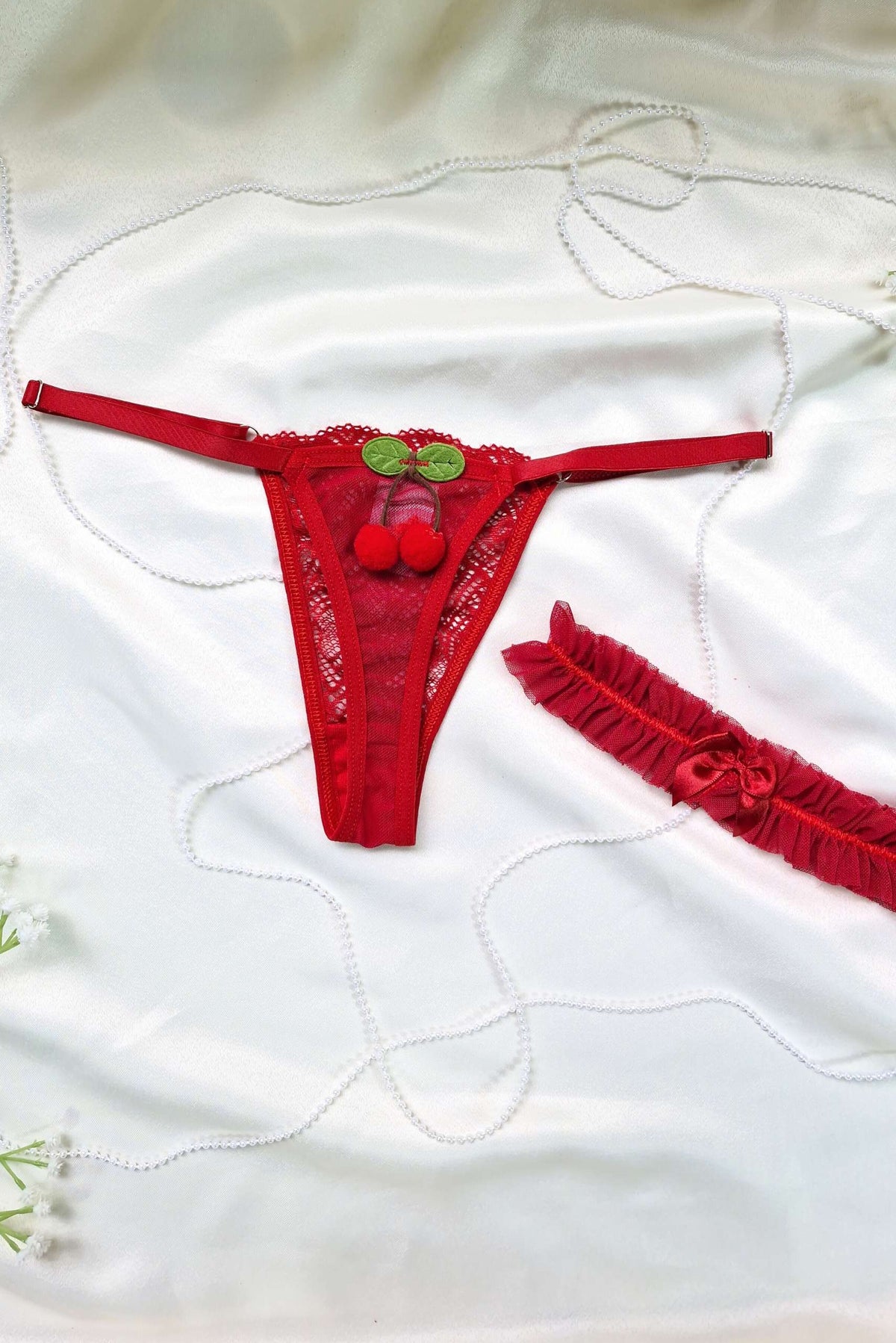 Calcinha Fio Dental de Tule em Branco – Doce Malícia