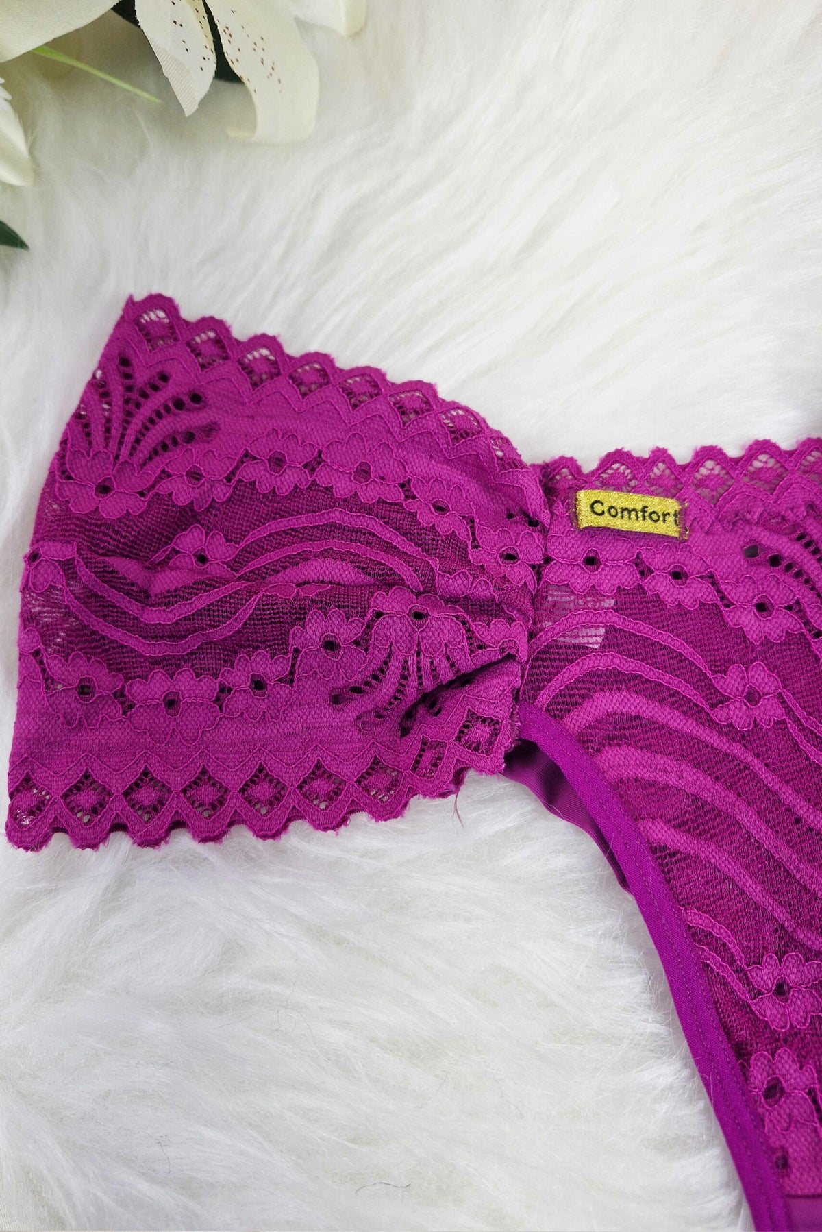 Calcinha Fio Duplo de Renda em Branco – Doce Malícia