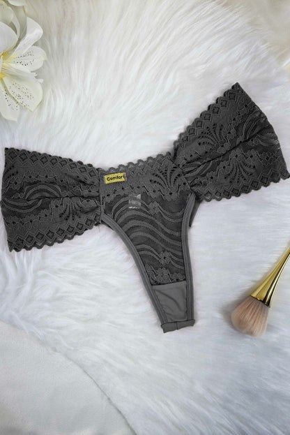 Calcinha Fio Duplo de Renda em Branco – Doce Malícia
