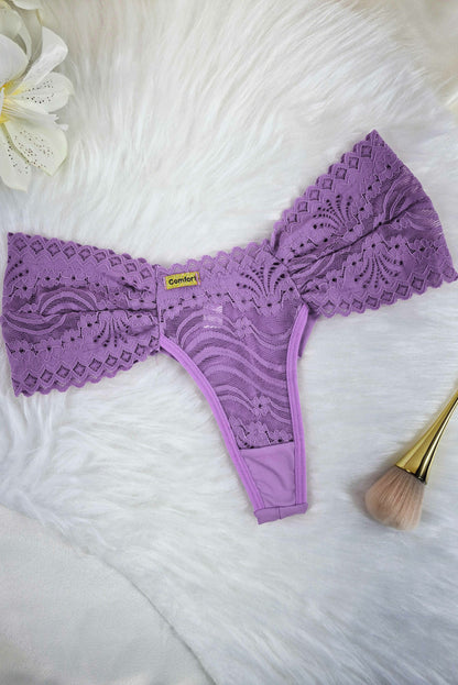 Calcinha Fio Duplo de Renda em Branco – Doce Malícia