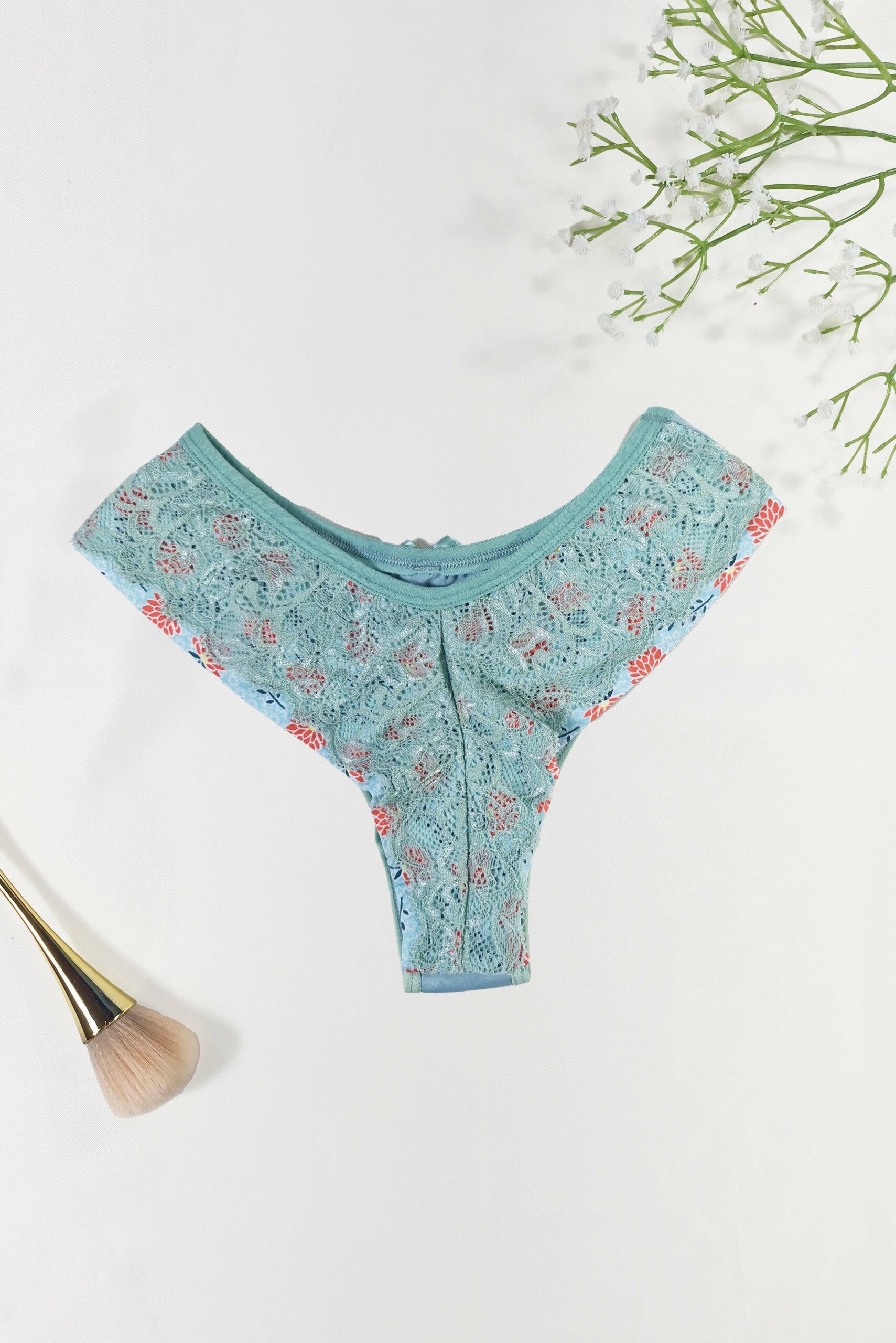 Calcinha Fio Duplo Estampado com em Branco – Doce Malícia