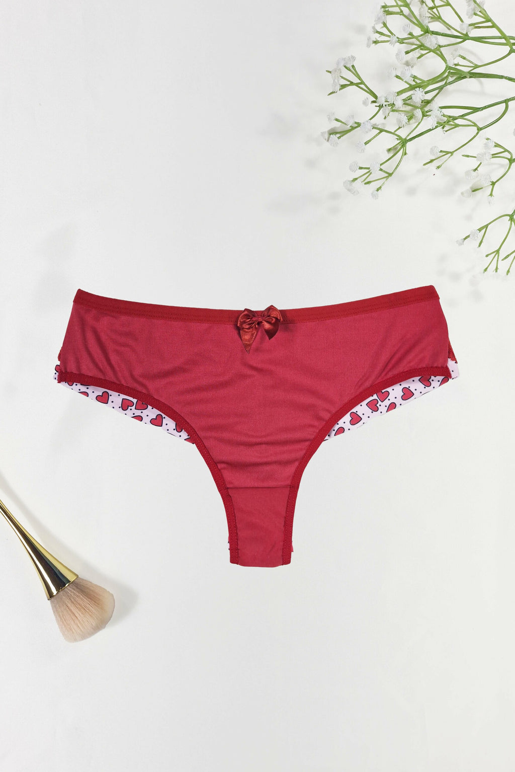 Calcinha Fio Duplo Estampado com em Branco – Doce Malícia