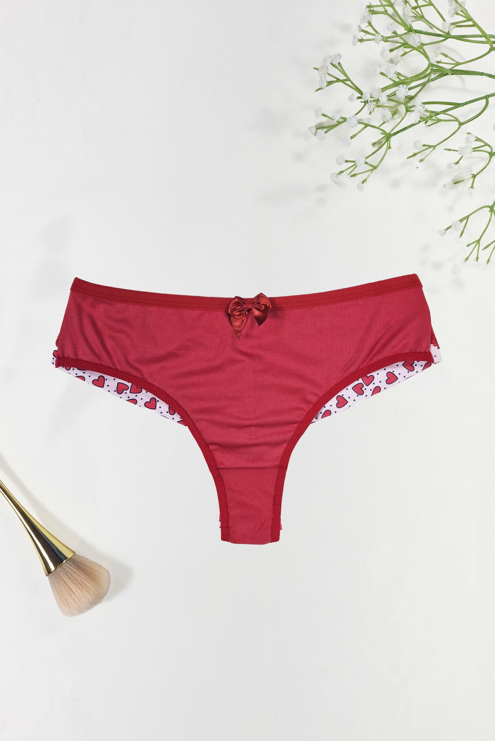 Calcinha Fio Duplo Estampado com em Branco – Doce Malícia