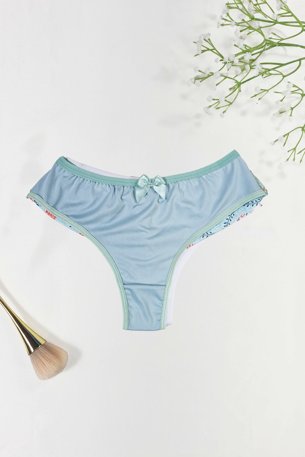 Calcinha Fio Duplo Estampado com em Branco – Doce Malícia