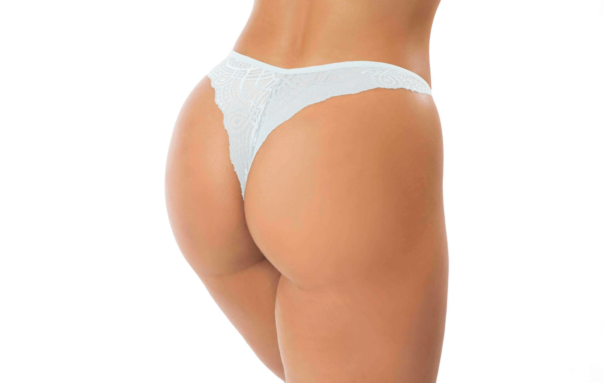 Calcinha Fio Vazado em Branco – Doce Malícia