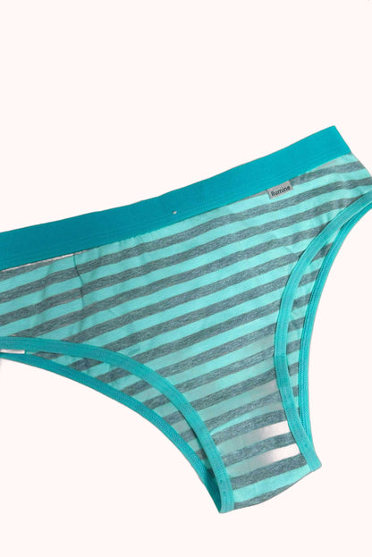 Calcinha Listrada de Algodão com Elástico – Doce Malícia