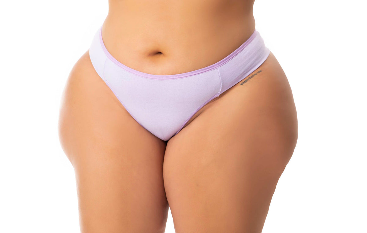 Calcinha Plus Size em algodão em azul-Marinho – Doce Malícia