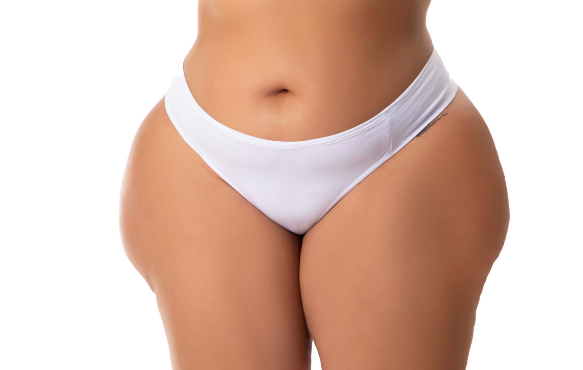 Calcinha Plus Size em algodão em azul-Marinho – Doce Malícia