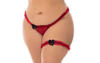 Calcinha Plus Size Sexy com Perneira em azul-Marinho – Doce Malícia