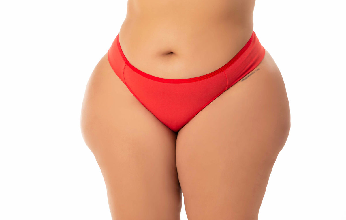 Calcinha Plus Size em algodão em azul-Marinho – Doce Malícia