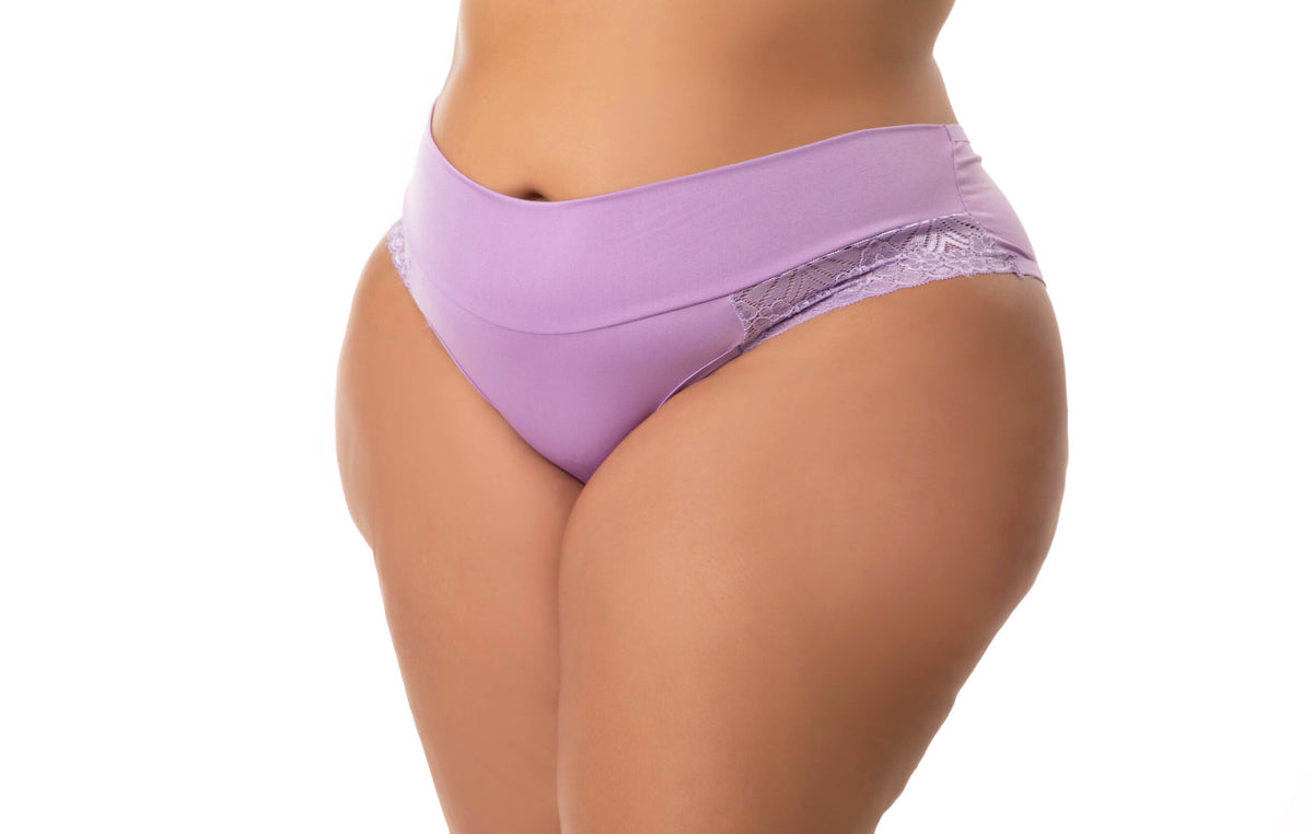 Calcinha Plus Size com Renda em Branco – Doce Malícia