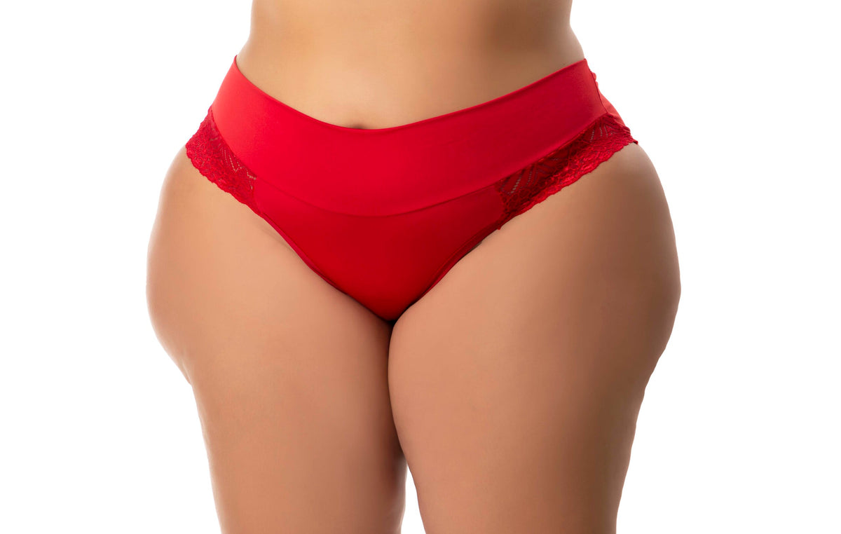 Calcinha Plus Size com Renda em Branco – Doce Malícia