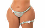 Calcinha Plus Size Sexy com Perneira em azul-Marinho – Doce Malícia