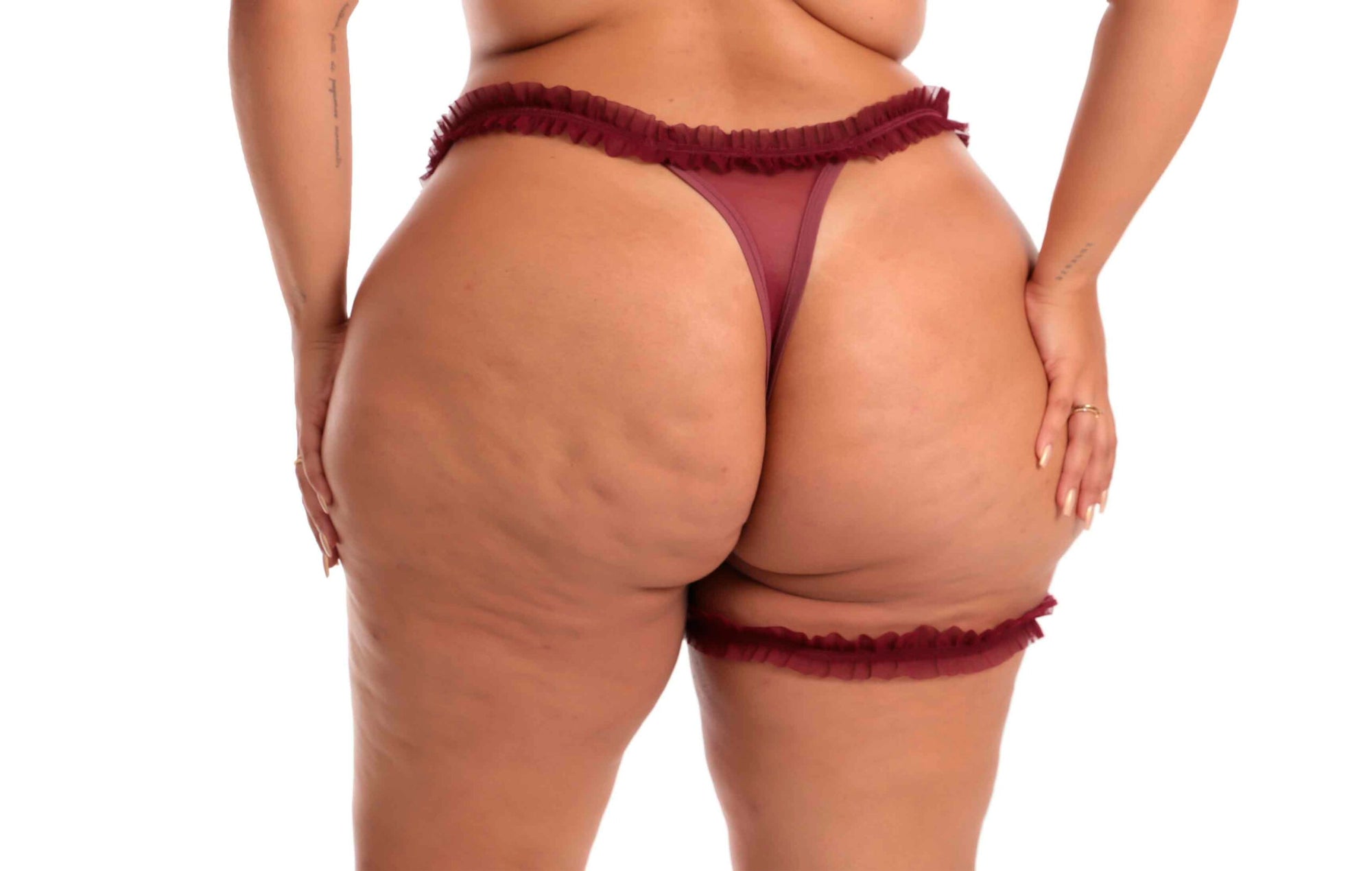 Calcinha Plus Size Sexy com Perneira em azul-Marinho – Doce Malícia