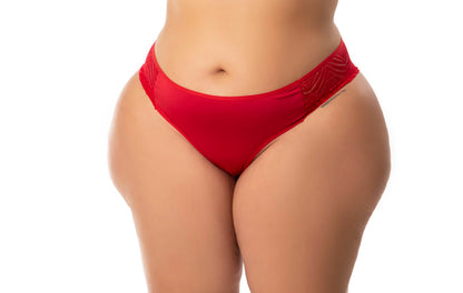 Calcinha de Renda Plus Size em azul-Marinho – Doce Malícia