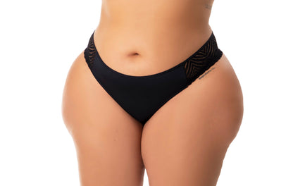 Calcinha de Renda Plus Size em azul-Marinho – Doce Malícia