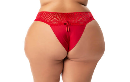 Calcinha de Renda Plus Size em azul-Marinho – Doce Malícia