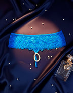 Calcinha Sexy com Pérolas Estilo Tailandesa em Azul Turquesa – Doce Malícia