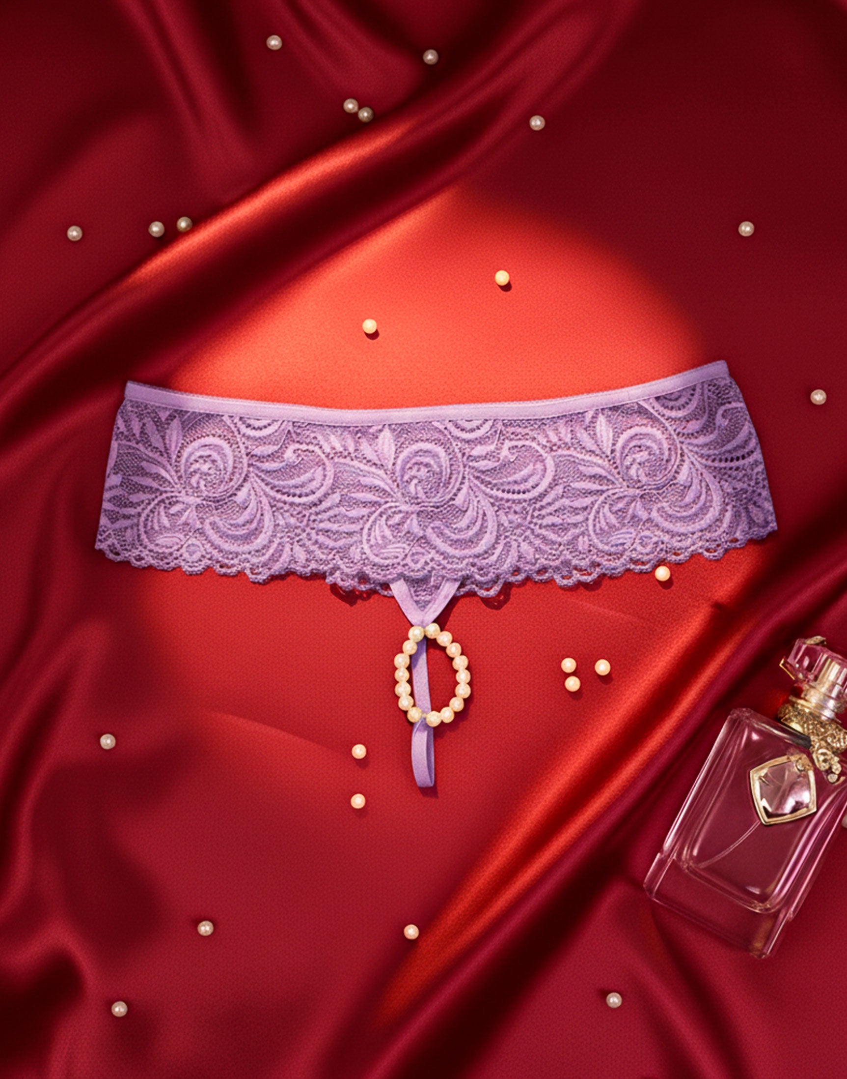 Calcinha Sexy com Pérolas Estilo Tailandesa em Azul Turquesa – Doce Malícia