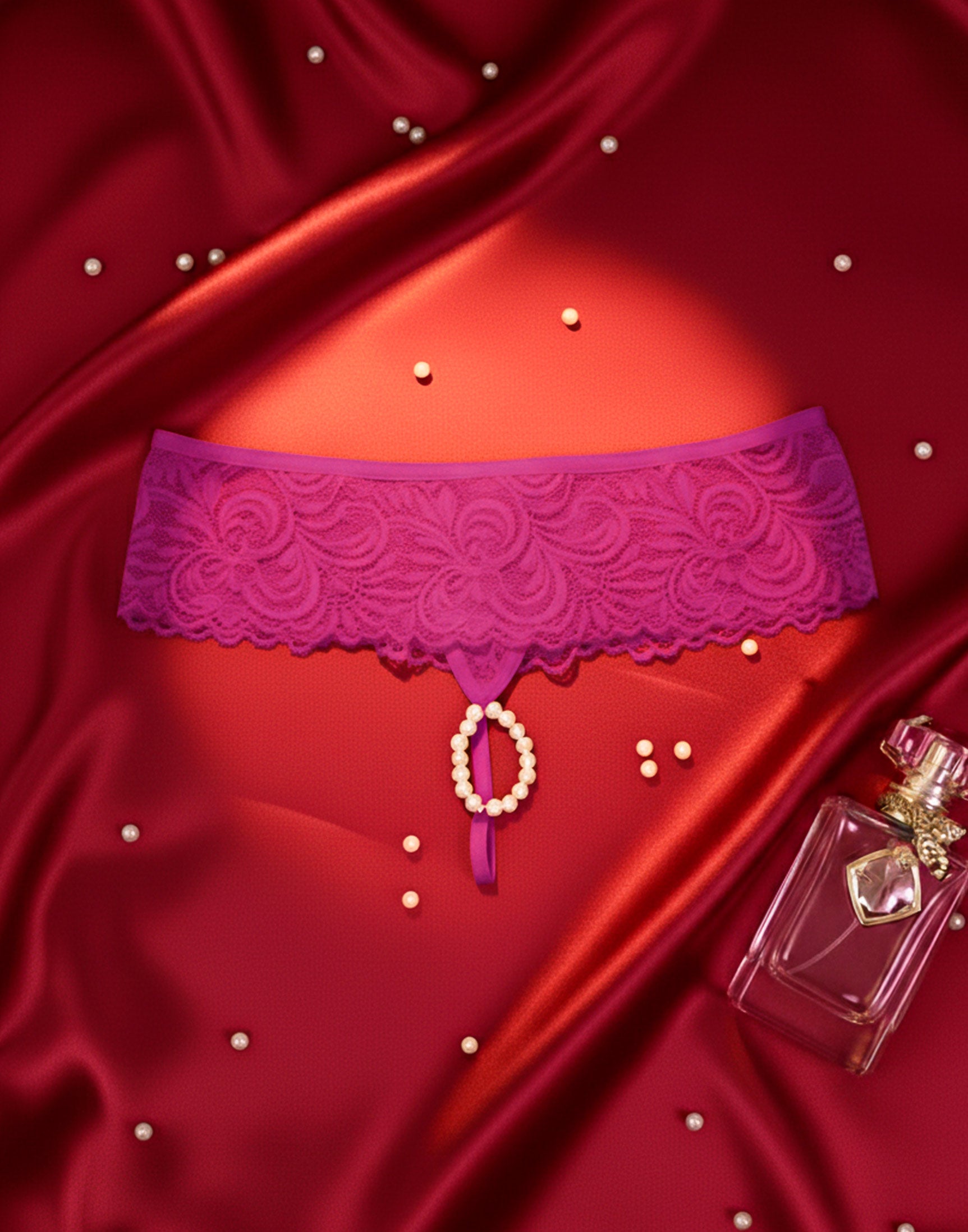 Calcinha Sexy com Pérolas Estilo Tailandesa em Azul Turquesa – Doce Malícia