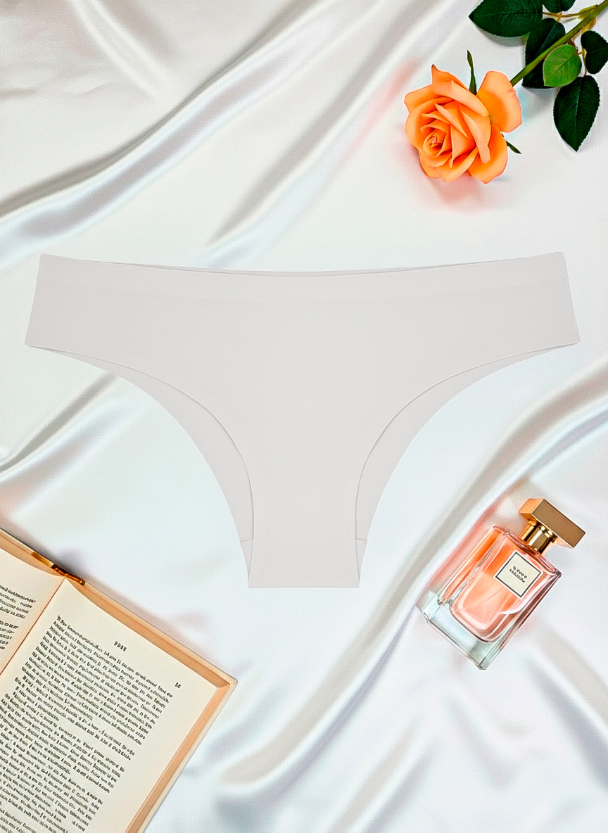 Calcinha Tanga Sem Costura em Branco – Doce Malícia
